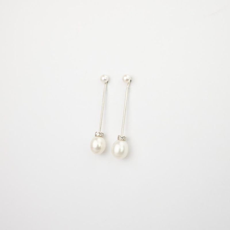 lange perle øredobber