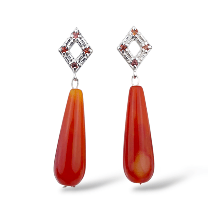 Hovedbilde Øredobber tiara med safirer og carnelian